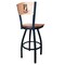 Holland Bar Stool Co 25" Blk Wrinkle POW/MIA Swivel Bar Stool, Laser Engraved Back L03825BWMedMplAPOWMIAMedMpl - alternate 6