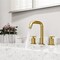 Vigo Cass Two Handle Three-Hole Widespread Bathroom Faucet in Matte Brushed Gold VG01301MG - alternate 6