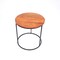 Homeroots 22" Brown and Black Reclaimed Wood and Metal Round Frame End Table 632688 - alternate 9