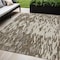 Homeroots 5' X 8' Brown And Ivory Abstract Washable Indoor Outdoor Area Rug 612642 - alternate 1