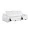 Homeroots 100" White Italian Leather Reclining USB Sofa 632867 - alternate 10