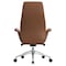 Leisuremod Summit High-Back Office Chair in Faux Leather & Aluminum Frame with Swivel & Tilt, Dark Brown SOT21DBRL - alternate 7