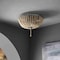 Jonathan Y Allison 15" 3-Light Shabby Chic Farmhouse Wood Beaded/Metal LED Flush Mount, Antique Silver/Cream JYL9019C - alternate 10
