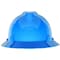Msa Safety V-Gard Slotted Full Brim Hard Hat, Fas-Trac III Suspension, Type I, Class E, Blue 475368 - alternate 5