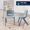 Flash Furniture 2 PC Plastic Activity Table and 2 Chairs Set, 10.5 inSeat Height-Dusty Blue YU-YCY-098-0032-RECT-TBL-DSTYBL-GG - alternate 9