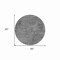 Homeroots 8' Gray And Smoky Black Round Abstract Washable Indoor Outdoor Area Rug 609318 - alternate 8