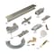 Sartodoors Sliding Closet Bi-fold Doors, Planum 0015 Matte Grey and Aluminum Strips, Sturdy Tracks Moldings Tr PLANUM0015BF-GRE-3696 - alternate 6