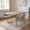 Homeroots 59" Taupe And Silver Solid Wood And Metal Sled Base Dining Table 490328 - alternate 5