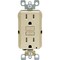 Leviton SmartlockPro Self-Test 15A Ivory Residential Grade Tamper Resistant 5-15R GFCI Outlet R11-GFTR1-0KI - alternate 2