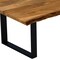 Homeroots 68" Brown And Black Solid Wood Sled Base Dining Table 379788 - alternate 6