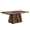 Homeroots 75" Brown Solid Wood Pedestal Base Dining Table 565232 - alternate 9