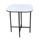 Homeroots 22" White And Black Ceramic And Metal Square End Table 554652 - alternate 7