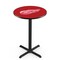 Holland Bar Stool Co 36" Blk Wrinkle Detroit Red Wings Pub Table, 36" dia. Top L211B3636DetRed - alternate 1