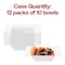 Smarty Had A Party 12 oz. White Square Plastic Soup Bowls (120 Bowls), 120PK 6911-CASE - alternate 9