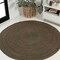 Jonathan Y Zara Braided Coastal Cottage Round Jute Brown 5 ft Round Area Rug RNF116G-5R - alternate 1