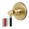 Kingston Brass Single-Handle Six-Way Diverter Valve with Round Trim Kit, Brushed Brass KS4037DKL - alternate 1