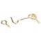 Prosource Gate Hook and Eye, 1/8 in Dia Wire, 1-1/2 in L, Solid Brass LR-414-PS - alternate 1