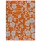 Homeroots 9' X 12' Orange And Gray Floral Washable Indoor Outdoor Area Rug 600034 - alternate 8