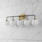 Jonathan Y Caleb 38" 5-Light Contemporary Transitional Iron/Glass LED Vanity Light, Brass Gold/Black/White JYL9555B - alternate 11