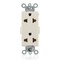 Leviton Decora Rec 15A 125V/16A 250V LtAl 5835-T - alternate 1