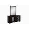 Homeroots Four Piece Wood Brown Solid Wood Bedroom Set With Mirror 343982 - alternate 7