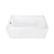 Kingston Brass 54" Acrylic Rectangular 3-Wall Alcove Tub Combo with Armrests and Drain in Glossy White/Matte Black CVTAP543023L0 - alternate 1
