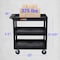 Luxor Tub Shelf Cart, High Density Polyethylene (Shelf)/Polyvinyl Chloride (Leg), 500 lb Load Capacity EC111HD-B - alternate 25