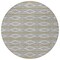 Homeroots 8' Gray Ivory And Brown Round Geometric Washable Indoor Outdoor Area Rug 599630 - alternate 8