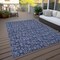 Homeroots 9' X 12' Navy Blue Denim Blue And Ivory Floral Washable Indoor Outdoor Area Rug 581910 - alternate 9