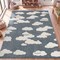Jonathan Y Hedwig High-Low Youth Cloud Scandi Dark Blue/Ivory 3 ft. x 5 ft. Indoor/Outdoor Area Rug SCN105B-3 - alternate 7