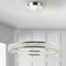 Jonathan Y Benton 24.7" Round Integrated LED Crystal/Metal Pendant, Chrome/Clear JYL7201A - alternate 13