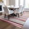 Homeroots 3' X 5' Pink Ivory And Gray Striped Washable Indoor Outdoor Area Rug 597349 - alternate 9