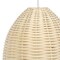 Homeroots White Simple Rattan Ceiling Light With Natural Shades 651669 - alternate 4