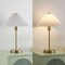 Jonathan Y Freida 21.25" Modern Glam Metal Column LED Table Lamp w/USB Charging Port and Pleated Shade, Brass Go JYL1149A - alternate 8