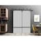 Sartodoors Slab Barn Door Panel, Planum 0012 Matte Grey and Aluminum Strips, Sturdy Finished Flush Modern Door PLANUM0012S-GRE-42 - alternate 1