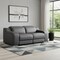 Homeroots 76in Dark Gray and Silver Italian Leather Power Reclining Loveseat 633749 - alternate 10
