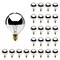 Bulbrite 40 Watt G16.5 Globe Bulb, Half Chrome Dimmable Candelabra Base E12Light Bulb, 25 PK 861159 - alternate 1
