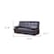 Homeroots 75" Brown Faux Leather Convertible Futon Sleeper Sofa And Toss Pillows With Storage 607186 - alternate 9