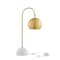 Homeroots 24" Brass Iron Desk Table Lamp With Brass Dome Shade 530939 - alternate 1