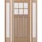 Doornmore CRF-P3G6, 65.25" x 82" ( 36" Door + 2x12" Side) Left Hand, Mahogany SDL 6 Lite Exterior Door CRF-P3G6-SW-3680-G101-SL_1-2_LI - alternate 1