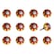 Homeroots Set of Twelve Red And Yellow Floral Ceramic Drawer Pull Knobs, 12PK 358131 - alternate 6