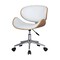 Homeroots Brown White and Silver Adjustable Height Swivel Rolling Office Chair 554033 - alternate 5