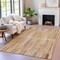 Homeroots 9' X 12' Terra Cotta And Beige Striped Washable Indoor Outdoor Area Rug 631579 - alternate 8