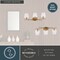 Vaxcel Wilmette 3-Light Vanity Light, Champagne Gold, Crystal Accents, Clear Glass, 24-In. Wide W0567 - alternate 9