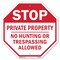 Signmission Stop Private Property No Hunting or, 6 Inch X 6 Inch, Plastic Sign OC-P-6-165 - alternate 1