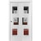 Vdomdoors Sliding Closet Bi-fold Doors White Solid Core Modern Interior SETE6999BF-WS-56 x 96 (2* 28x96) - alternate 1
