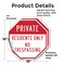 Signmission Private Residents Only No Trespassi, 18 inch X 18 inch, Vinyl Decal, 2PK OC-D-2PACK-18-133 - alternate 4
