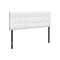Homeroots White Faux Leather Upholstered Full Headboard 490181 - alternate 1
