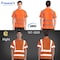 Protectx Long Sleeve T-Shirt, Class 3, Type R, 92% Polyester, 8% Spandex, Orange, S ST-ESM155-SS-OR-S-01 - alternate 7