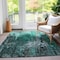 Homeroots 3' X 5' Teal Blue Aqua And Gray Abstract Washable Indoor Outdoor Area Rug 577247 - alternate 8